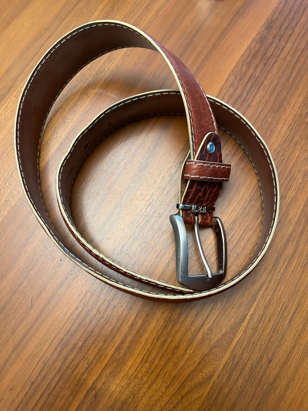 Men's Brown Leather Belt - Golf